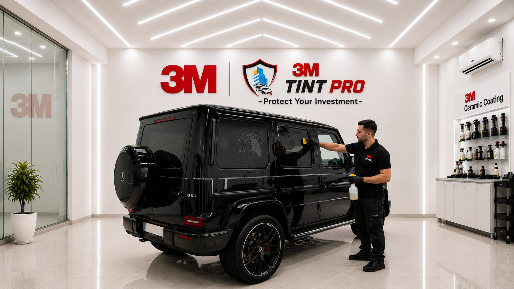 Professional 3M car tint installation in Dubai