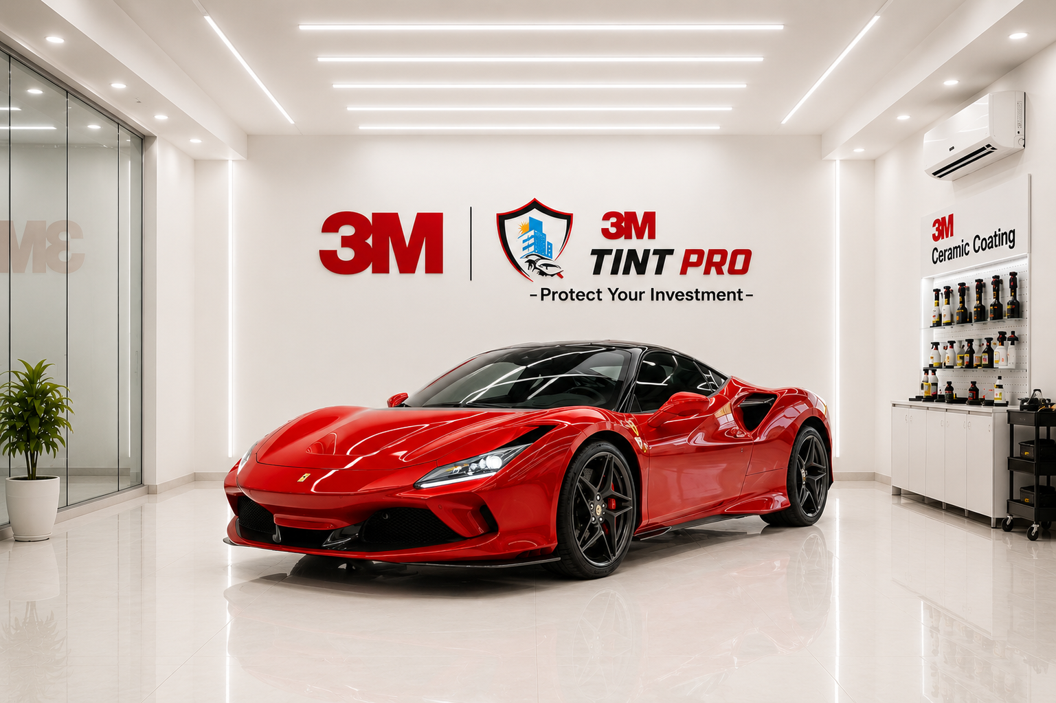Ferrari F8 Tributo 3M Ceramic Tinting